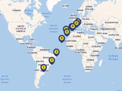 Mapa plavby